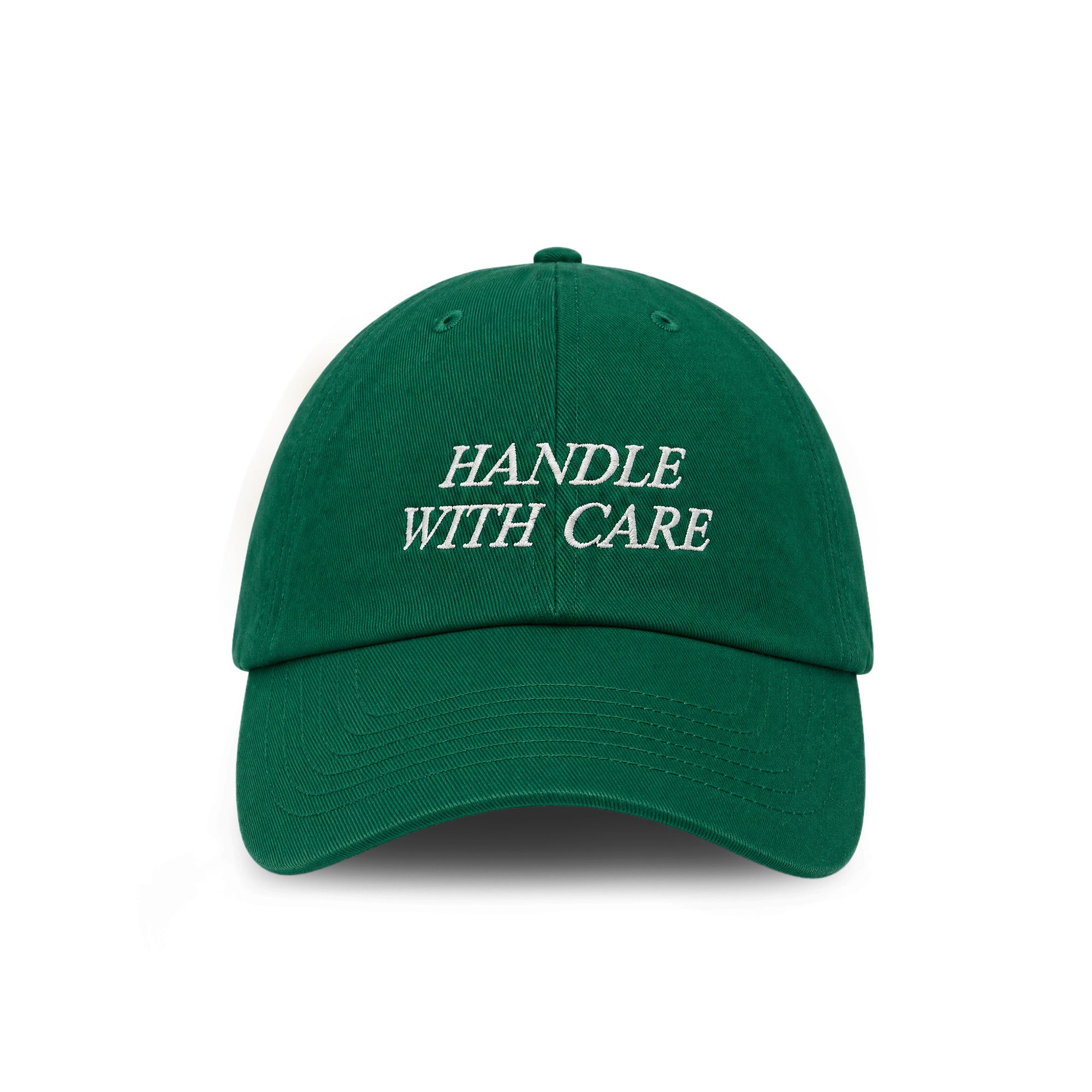 Handle with Care embroidered baseball cap by HO HO COCO