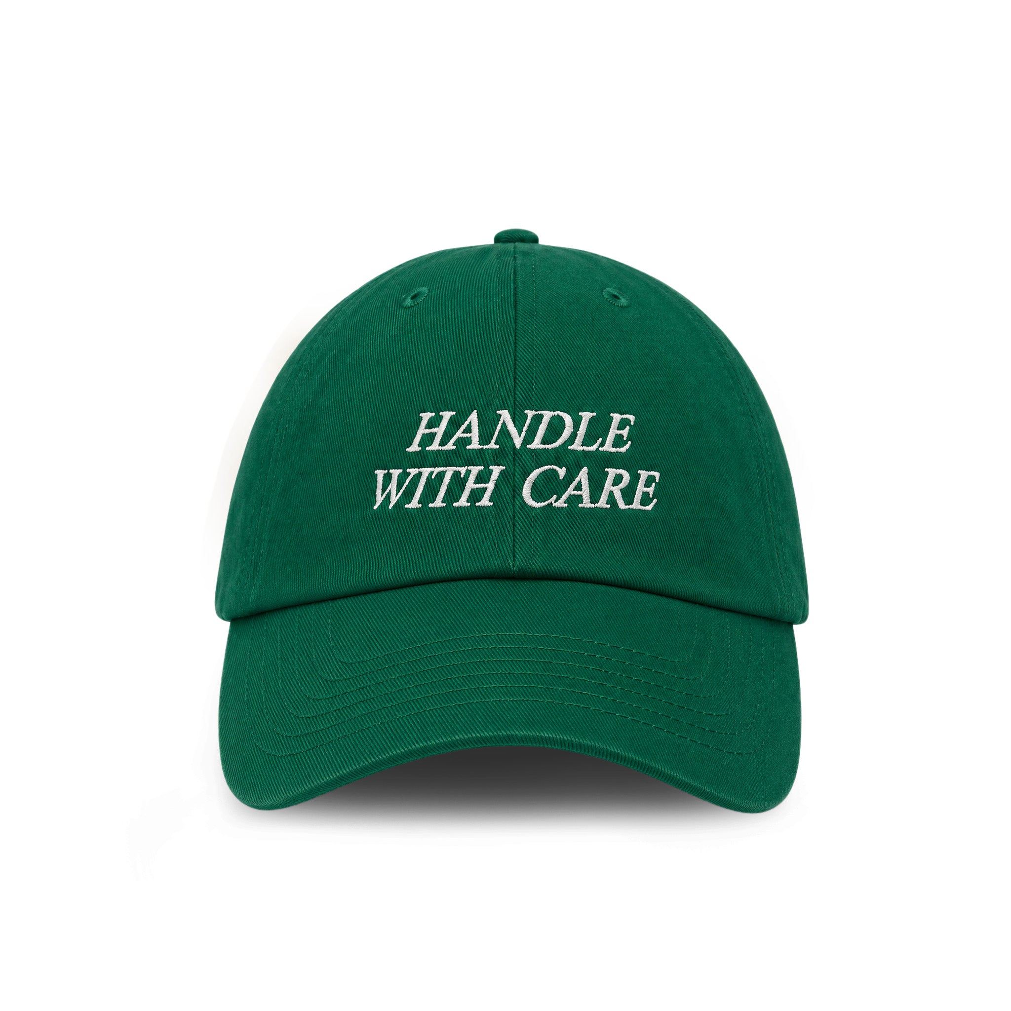 Handle with Care embroidered baseball cap by HO HO COCO