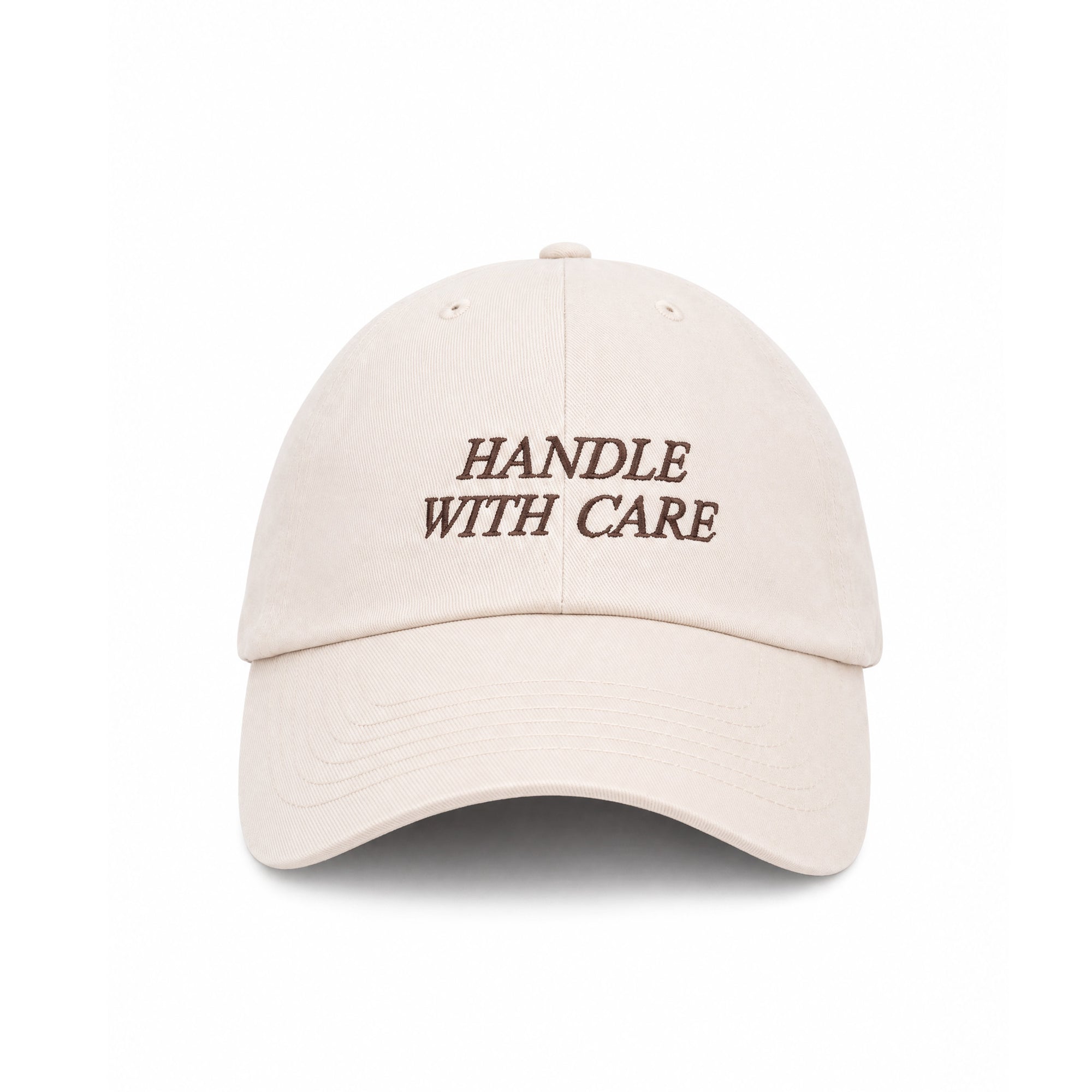 Handle with Care embroidered baseball cap by HO HO COCO