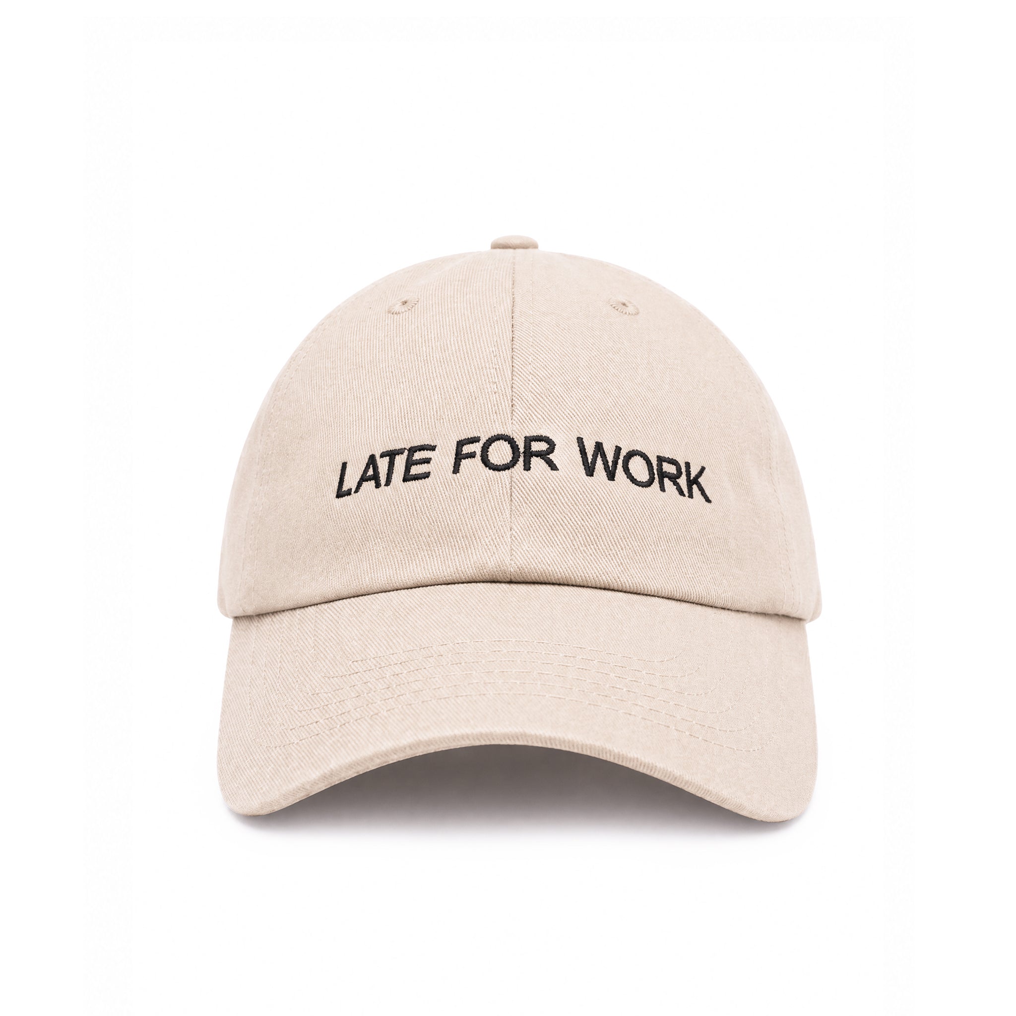Late for Work embroidered baseball cap by HO HO COCO