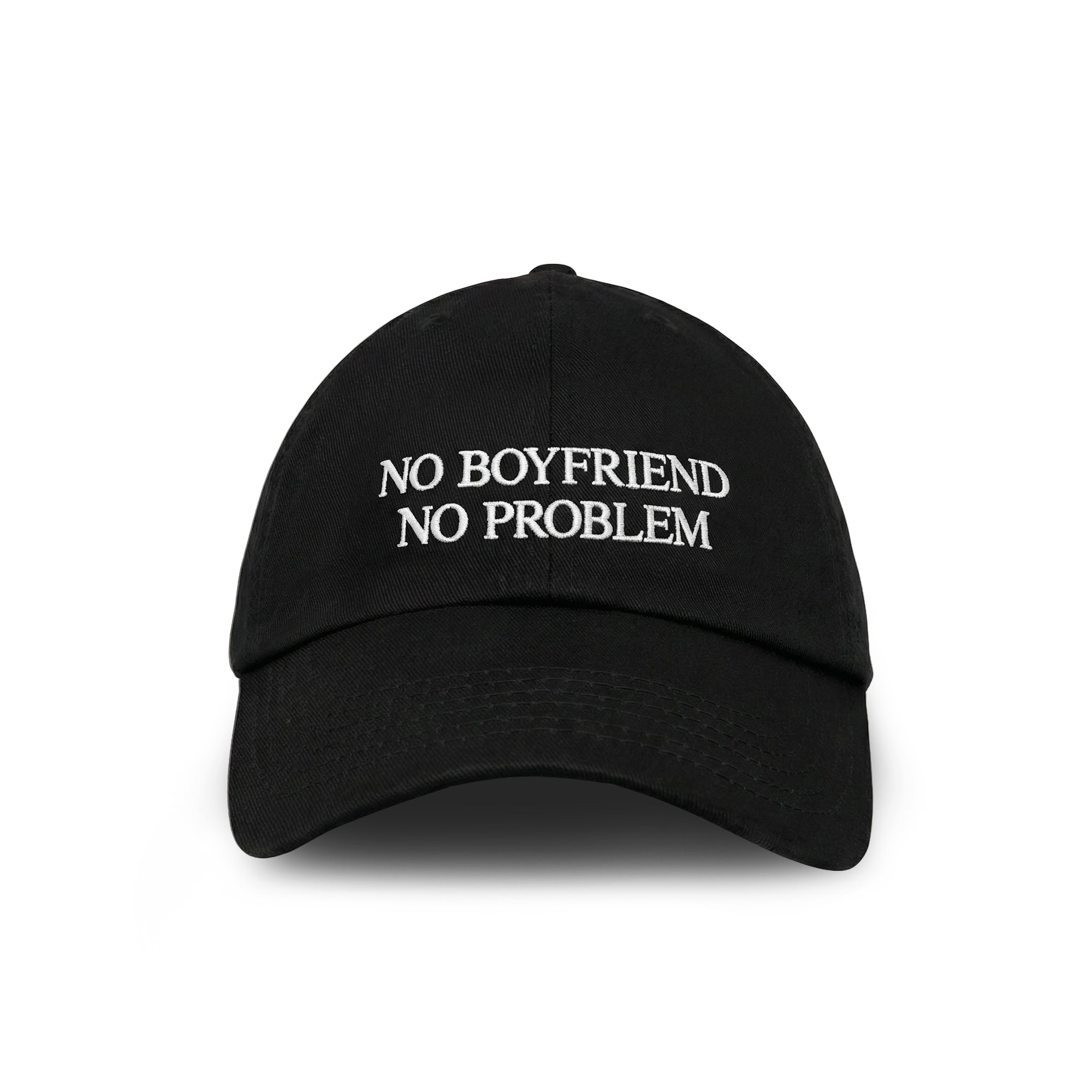 No Boyfriend No Problem embroidered baseball cap by HO HO COCO