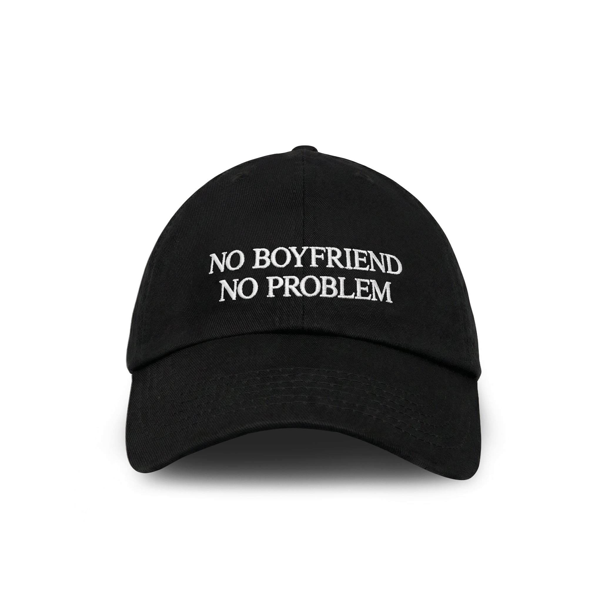 No Boyfriend No Problem embroidered baseball cap by HO HO COCO