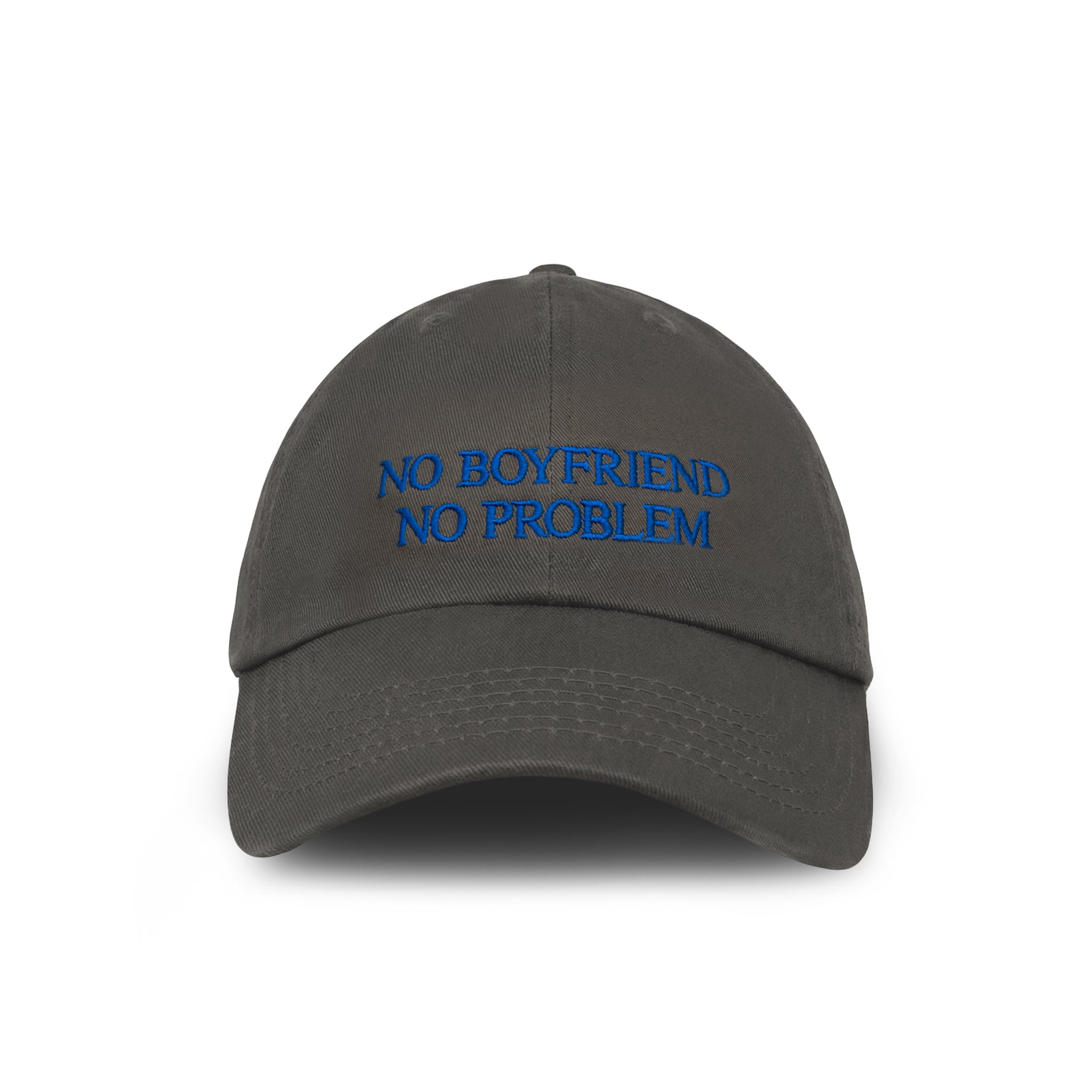 No Boyfriend No Problem embroidered baseball cap by HO HO COCO