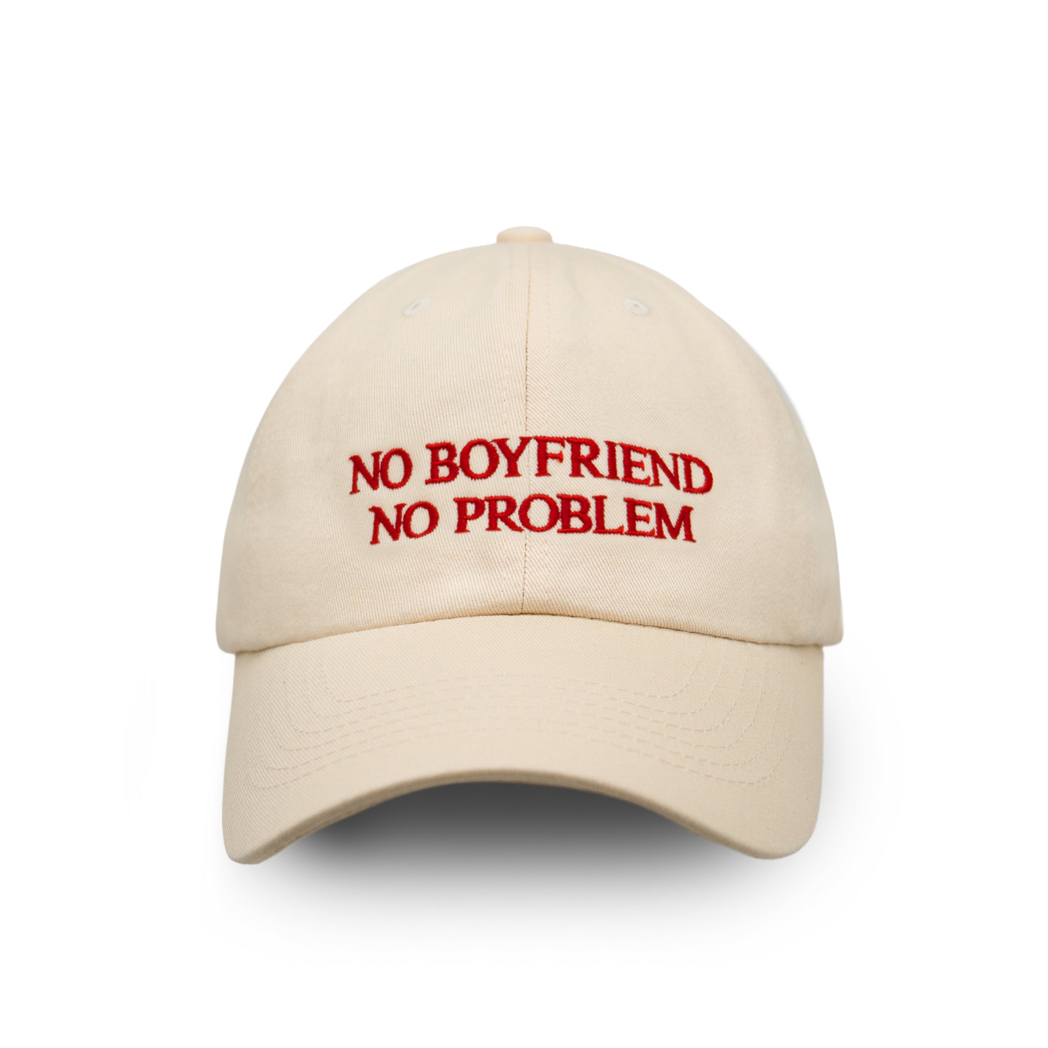 No Boyfriend No Problem embroidered baseball cap by HO HO COCO