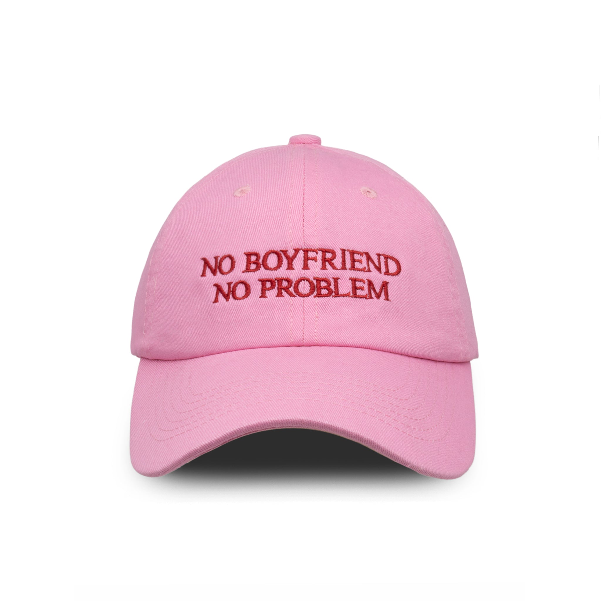 No Boyfriend No Problem embroidered baseball cap by HO HO COCO