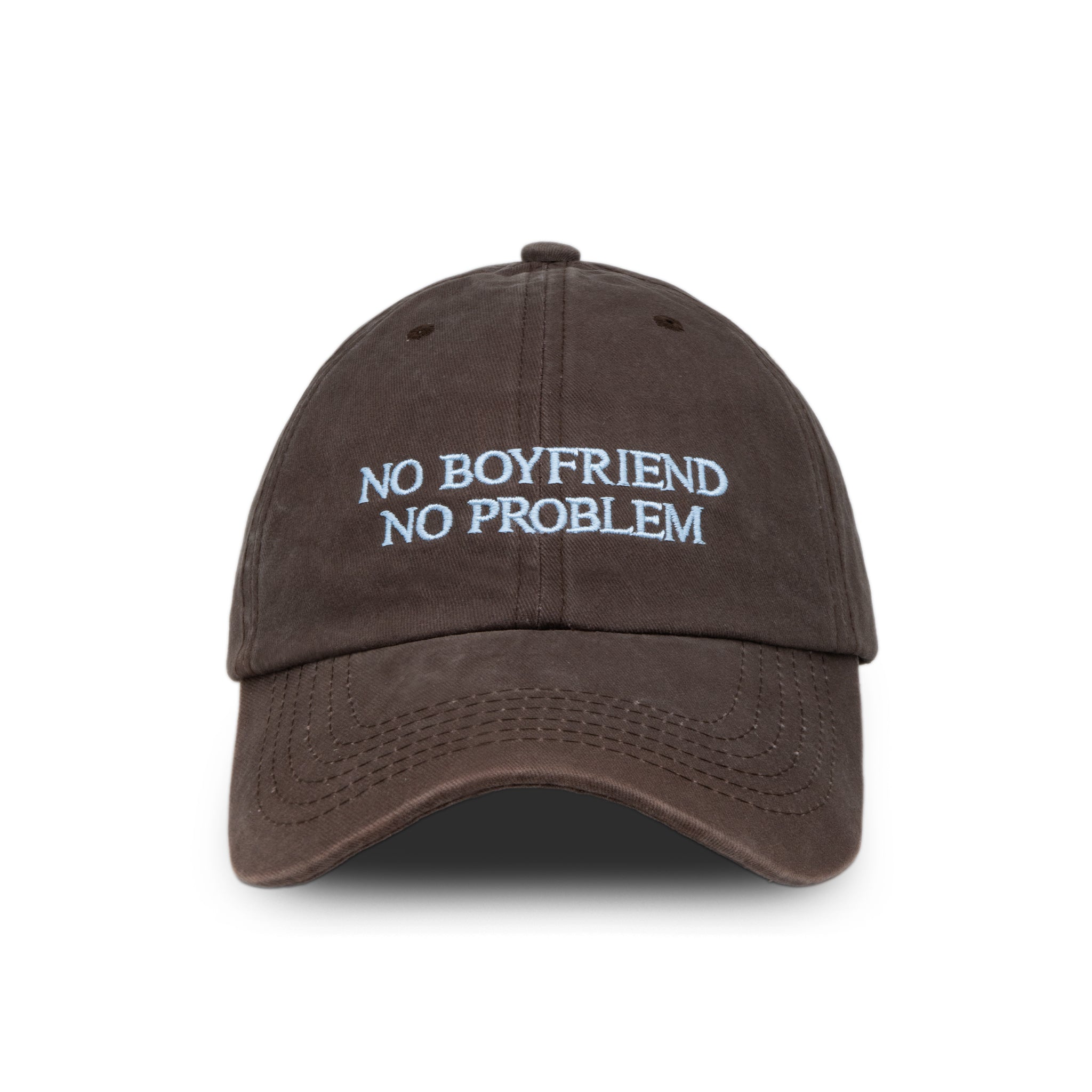 No Boyfriend No Problem embroidered baseball cap by HO HO COCO